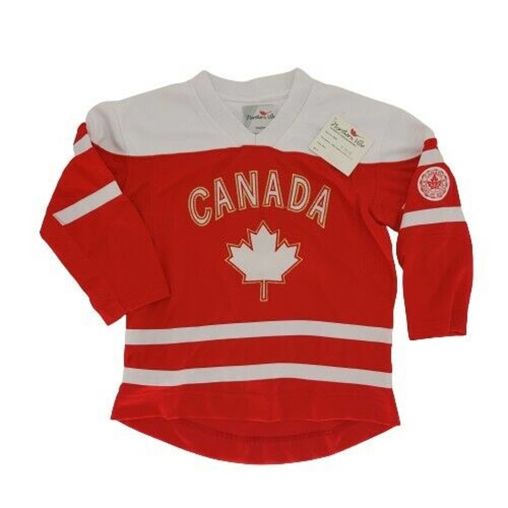 Northern Vibe Youth 6 Canada Hockey Jersey NWT Long Sleeve Red and White